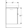 Тумба для комплекта GEBERIT SMYLE SQUARE 500.356.JL.1 118 см песчаный